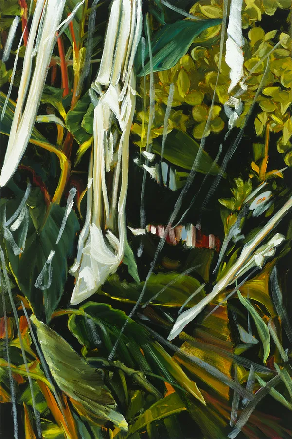 Cornelius Völker Blätter (Leaves), 2025 oil on canvas 70 7/8 x 47 1/4 in 180 x 120 cm