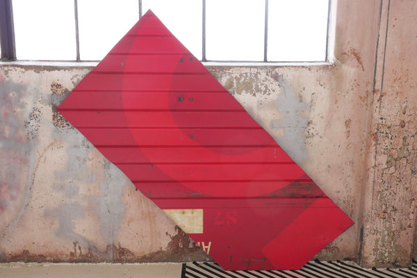 LOT-EK #7 2D Rectangle Top Wall Piece, 2023 steel, paint 30 3/4 x 68 x 2 3/4 in 78.1 x 172.7 x 7 cm