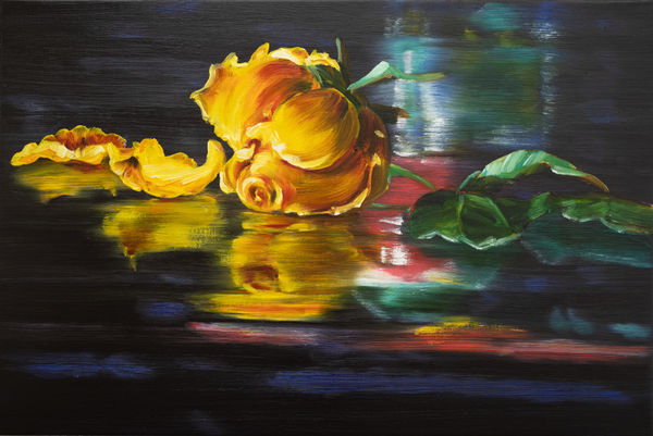 Cornelius Völker Blüte (Bloom), 2025 oil on canvas 23 5/8 x 35 3/8 in 60 x 90 cm