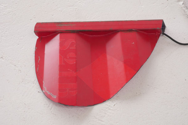 LOT-EK #21B 2D Oval Side Wall Piece, 2023 steel, paint, LED light 17 1/4 x 25 x 2 1/2 in 43.8 x 63.5 x 6.3 cm