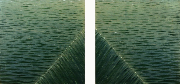 Chris Ballantyne Waterfall, 2009 acrylic on panel 24 x 48 inches 61 x 121.9 cms