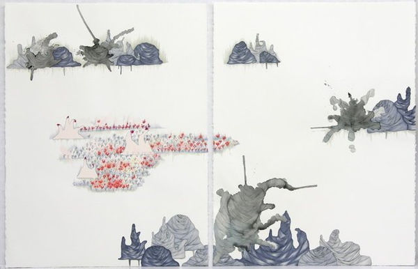 Crystal Liu, For Love 'The Forest Fire' [diptych], 2006