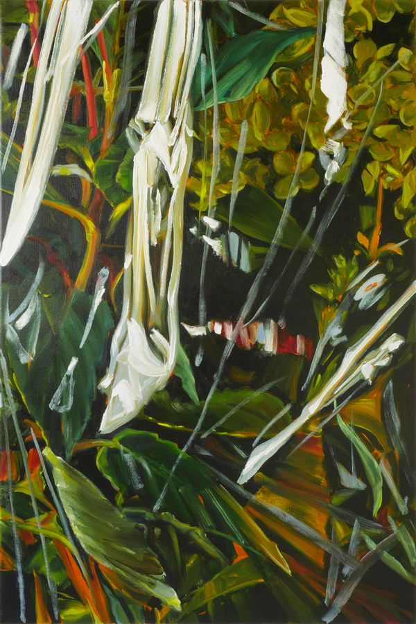Cornelius Völker Blätter (Leaves), 2025 oil on canvas 70 7/8 x 47 1/4 in 180 x 120 cm