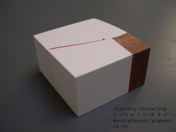 NELLEKE BELTJENS Joyously travelling, 2002-03 wood/plaster/pigment 1.25 x 2.0625 x 2 inches 3.175 x 5.23875 x 5.08 cms