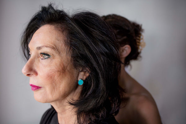 Elinor Carucci photograph of a portrait of her and her mother's faces in profile