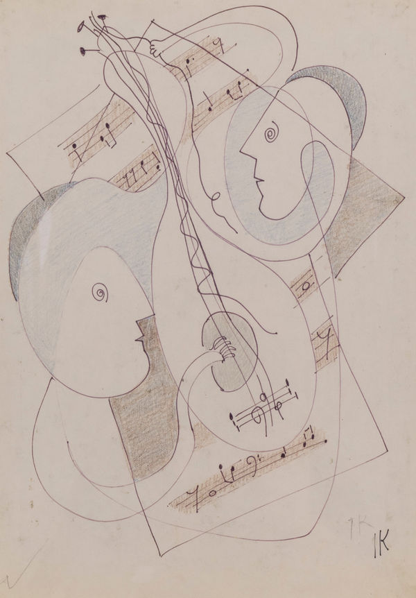 Ides Kihlen Sin titulo, c. 1970 Ink and colored pencil on paper 12 x 9 in 30.5 x 22.9 cm