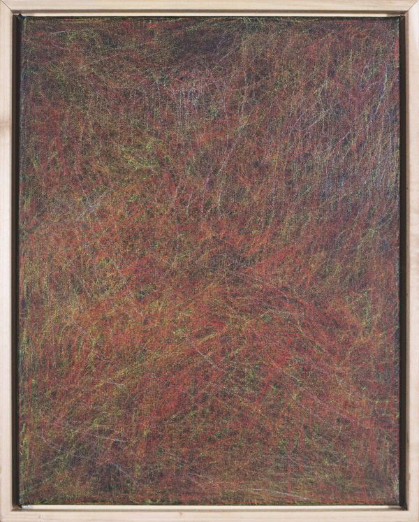 De Volder Untitled #1, 2023 Color pencil and acrylic on canvas 14 x 11 in 35.6 x 27.9 cm