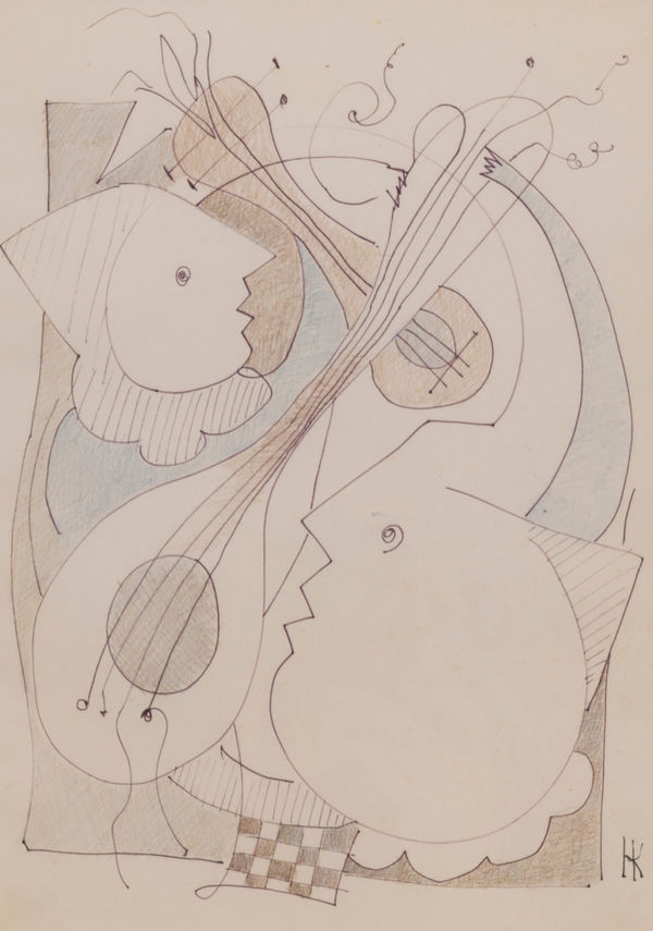 Ides Kihlen Sin titulo, c. 1970 Ink and colored pencil on paper 12 x 9 in 30.5 x 22.9 cm