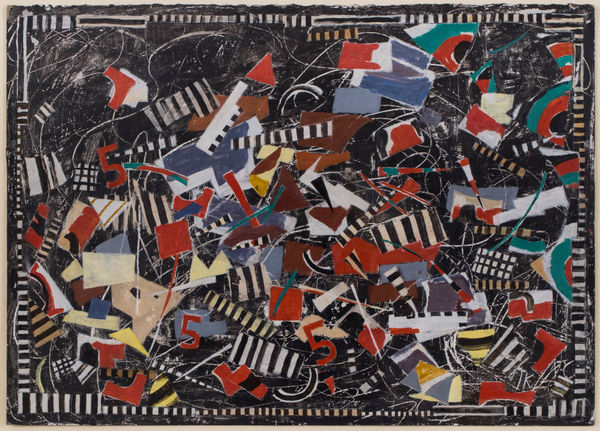 Ides Kihlen Composición 25, c. 1990 Collage and oil on board 19 3/4 x 27 1/2 in 50.2 x 69.8 cm