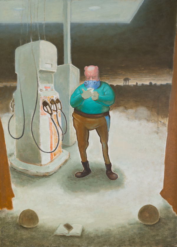 Manuel Aja Espil The Break, 2023 Oil on linen 45 5/8 x 32 5/8 in 116 x 83 cm