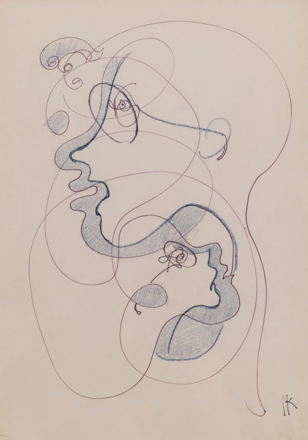 Ides Kihlen Sin titulo, c. 1970 Ink and colored pencil on paper 12 x 9 in 30.5 x 22.9 cm