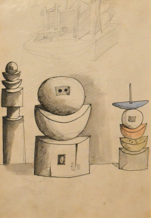 José Gurvich Proyecto para escultura Nueva York, c. 1972 Watercolor and ink on paper 10 1/4 x 7 in 26 x 17.8 cm