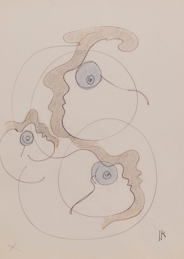 Ides Kihlen Sin titulo, c. 1970 Ink and colored pencil on paper 12 x 9 in 30.5 x 22.9 cm