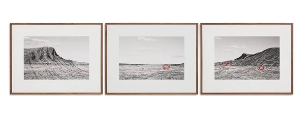 Patrick Waterhouse, Grandparents Used to Walk This Way (triptych). Restricted with Alma Nungarrayi Granites, 2014-18