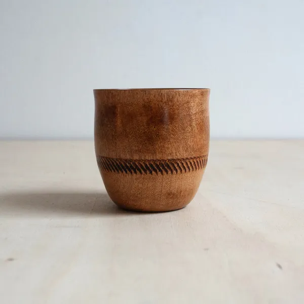 Raku Terai, Handmade Wooden Cup No. 10, 2021
