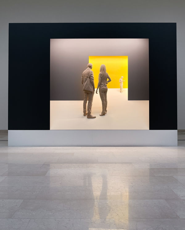 Peter Demetz The Perception , 2017 Linden wood, MDF panel, acrylic, and LED light 230 x 315 x 65 cm 90 ½ x 124 x 25 ⅝ in