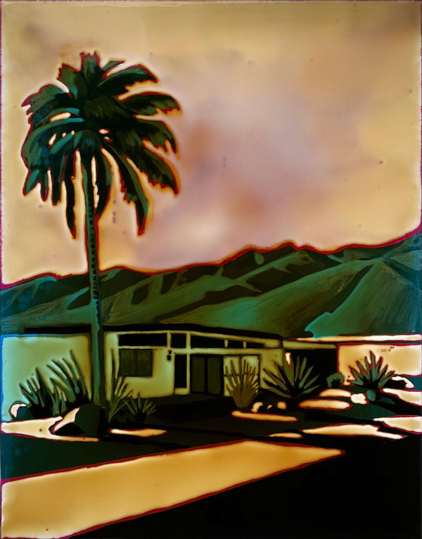 Annemarie Terlage About Summer, 2022 Acrylic and epoxy on linen 92 x 72 cm