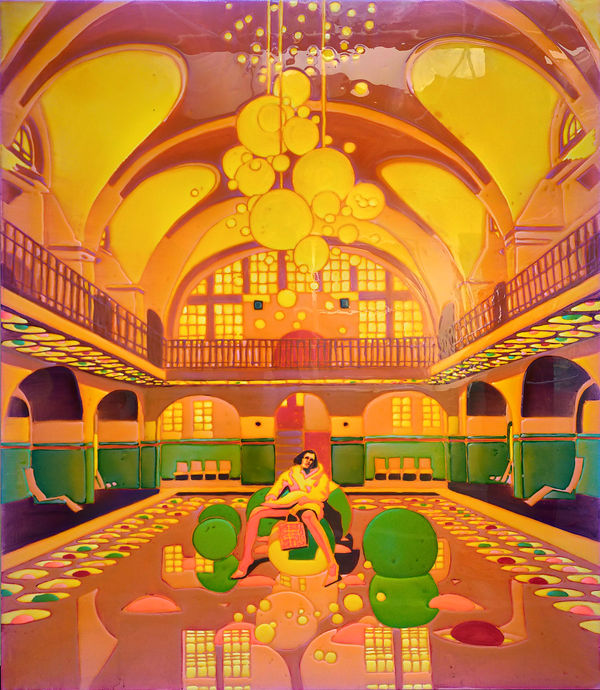 Annemarie Terlage Pandora's Wedding Acrylic and epoxy on linen 180 x 150 cm