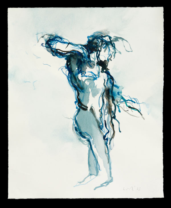 Christian Bolt Studie Zu Gnothi Seauton, 2023 Unique original Watercolor on handmade paper 47 x 39 cm 18 ½ x 15 ⅜ in