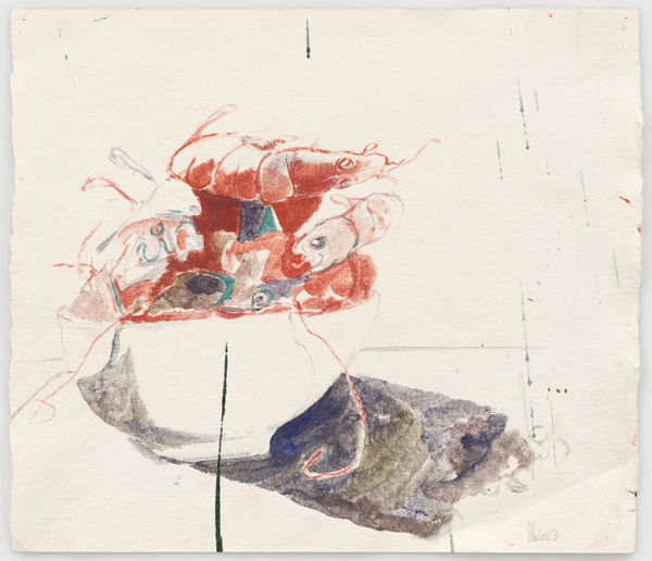 Nick Goss A Day at the Beach, 2023 watercolour on paper 48.5 x 53 cm 19 1/8 x 20 7/8 in (framed)