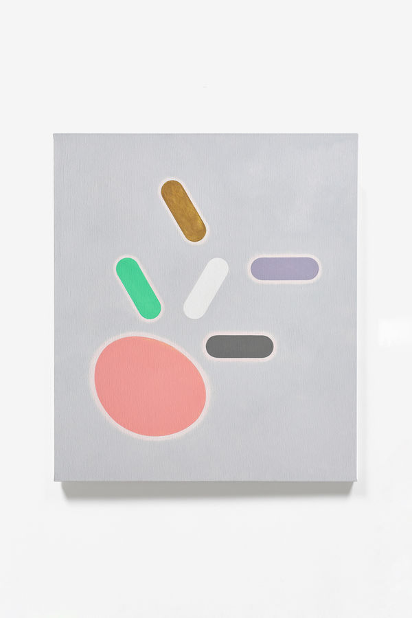 Charles Avery Spaceman OR Falling Man, 2025 acrylic and gouache on linen 108.2 x 94 cm (canvas) 42 5/8 x 37 in