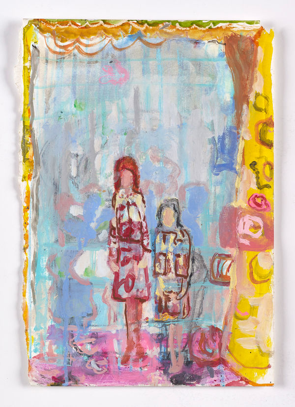 Lorna Robertson Backstage, 2020 oil on paper 30 x 20 cm/ 11 3/4 x 7 7/8 in (paper size) 41 x 32.7 cm/ 16 1/8 x 12 7/8 in (framed)