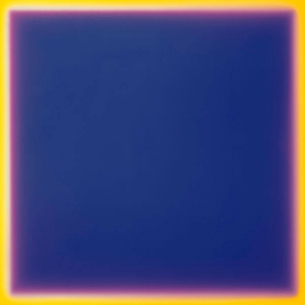 Garry Fabian Miller, A Colour Field Crop: The golden land holds the Blue, 2022