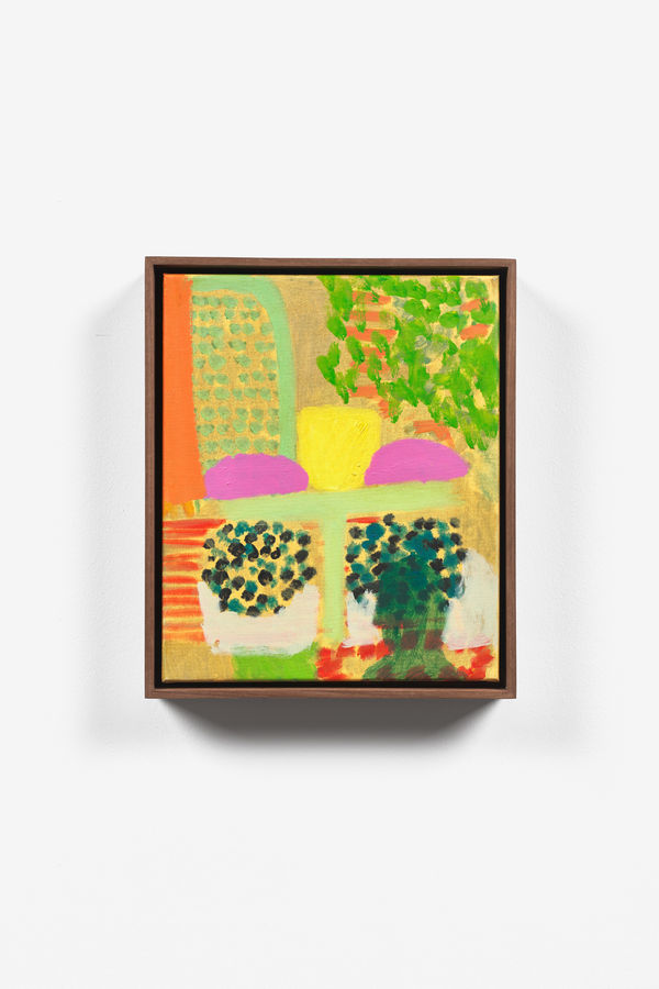 Phoebe Unwin Sun, 2025 acrylic and oil on canvas 32.7 x 27.6 cm (frame) 12 7/8 x 10 7/8 in