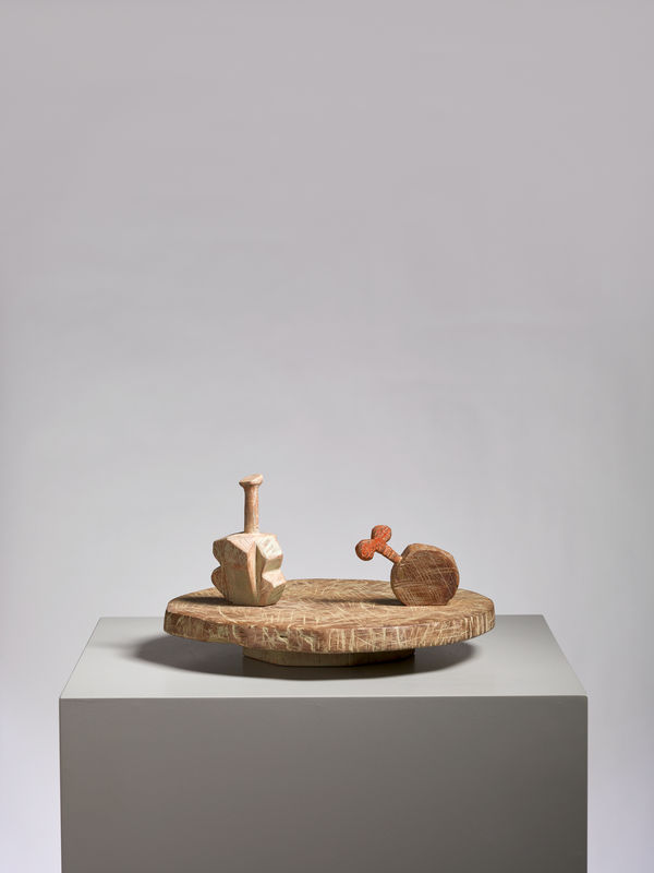 Joel Tomlin Edgelands, 2023 found wood and beeswax with tempera paint 18 x 32 cm 7 1/8 x 12 5/8 in