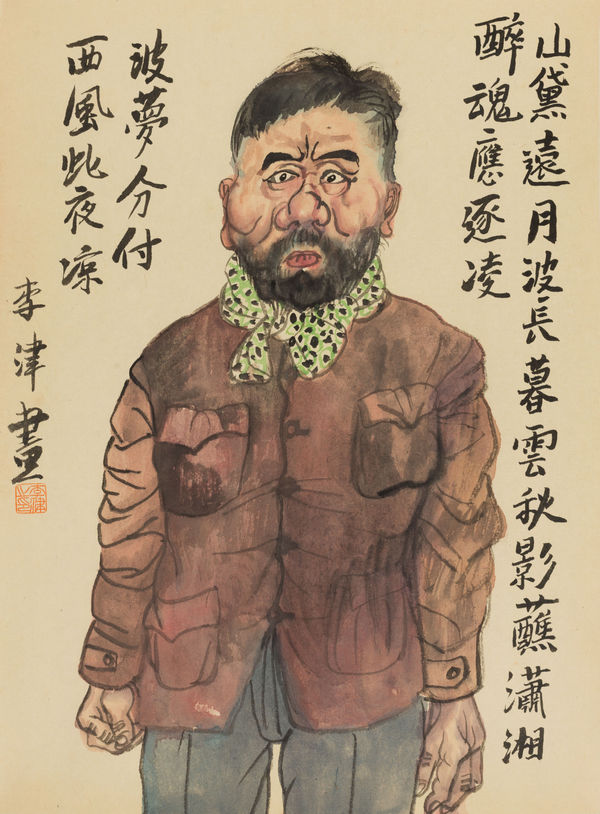 Li Jin 李津, Self-portrait with a Green Silk Scarf 戴绿丝巾的自画像, 2022