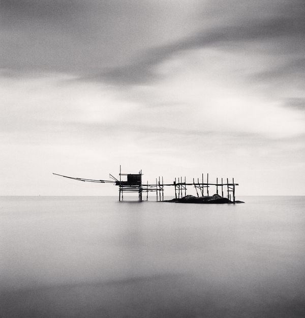Michael Kenna, Trabocco Punta Aderci, Study 2, Vasto, Abruzzo, Italy, 2016