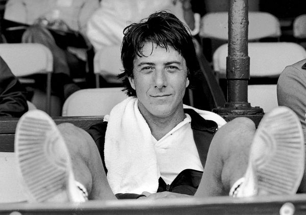 Ron Galella, Dustin Hoffman attends 7th Annual Robert F. Kennedy Pro-Celebrity Tennis Tournament at Forest Hills Stadium in New York, August 26, 1978