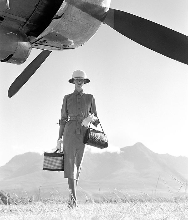 Norman Parkinson, In the Blazing Sun at George Airfield, Nairobi, Kenya, for British Vogue, May , 1951