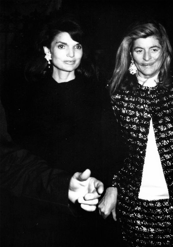 Ron Galella, Jackie and Pat Lawford at "21" Club, February 17, 1969