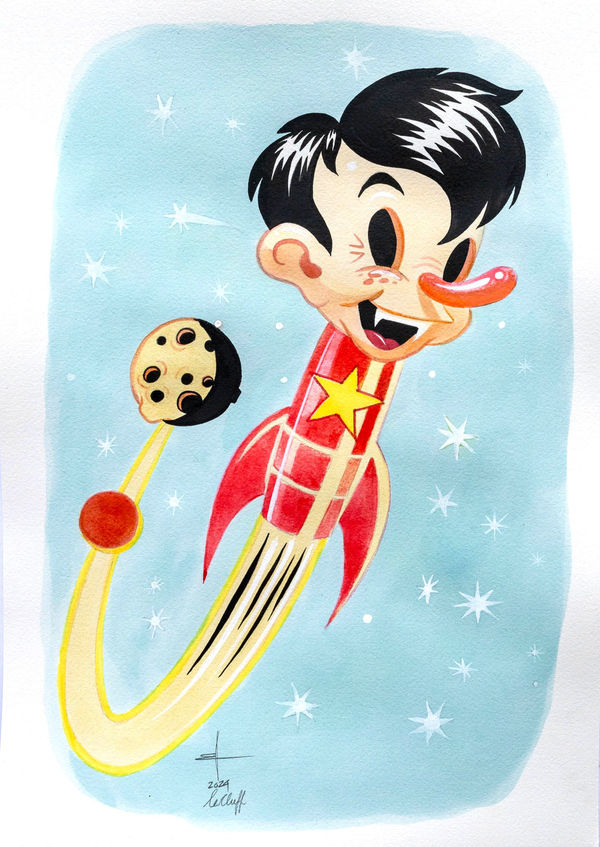 Víctor Castillo Incredibly High, 2024 Ink on paper 42 x 30 cm