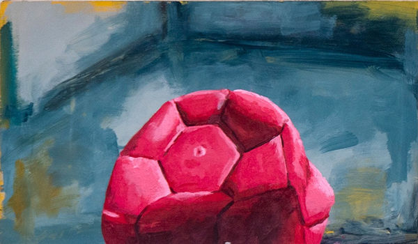 Pietro Fergnani Pinchada la Pelota, 2021 Acrylic and latex on plasterboard 25 x 45 cm