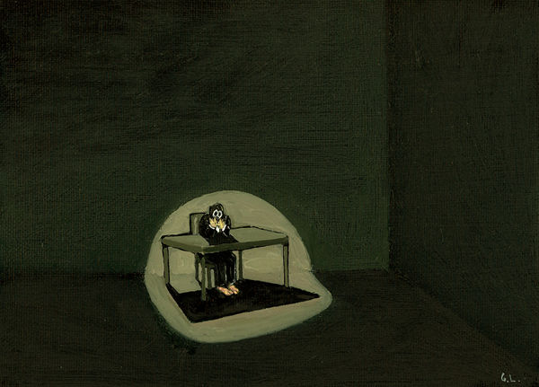 Coco González Lohse El Testigo, 2019 Oil on canvas board 13 x 18 cm