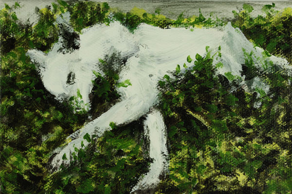 Johans Peñaloza Sin Título IX, 2024 Acrylic on canvas 10 x 15 cm