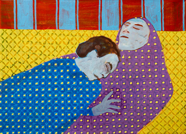 Joaquín Reyes La Ultima Siesta, 2025 Oil and ink on canvas 60 x 81 cm