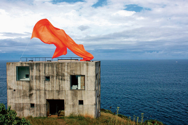 Claudia Vásquez Investigaciones en torno al Viento: Coliumo, 2015 Photography, site specific land art register, Fine Art print on 315 gr Hahnemuhle Photo Rag Baryta paper 46 x 69.5 cm