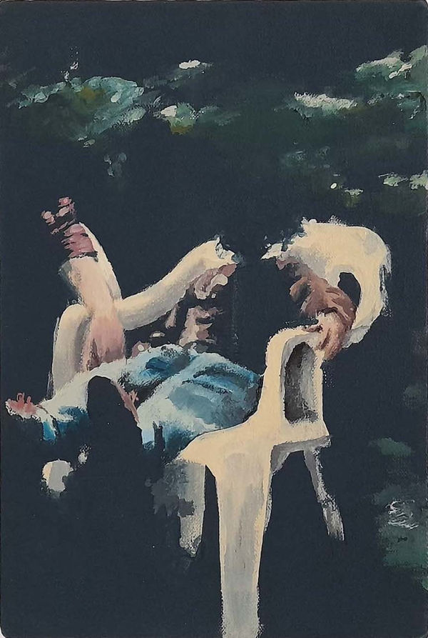 Pietro Fergnani Eventual, 2021 Acrylic and latex on canvas 30 x 20 cm