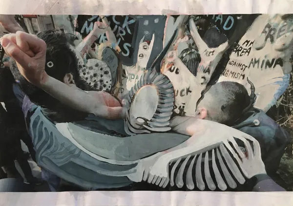 Rokni Haerizadeh, Subversive Salami in a Ragged Briefcase, 2013-14