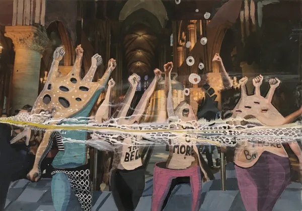 Rokni Haerizadeh, Subversive Salami in a Ragged Briefcase, 2013-14