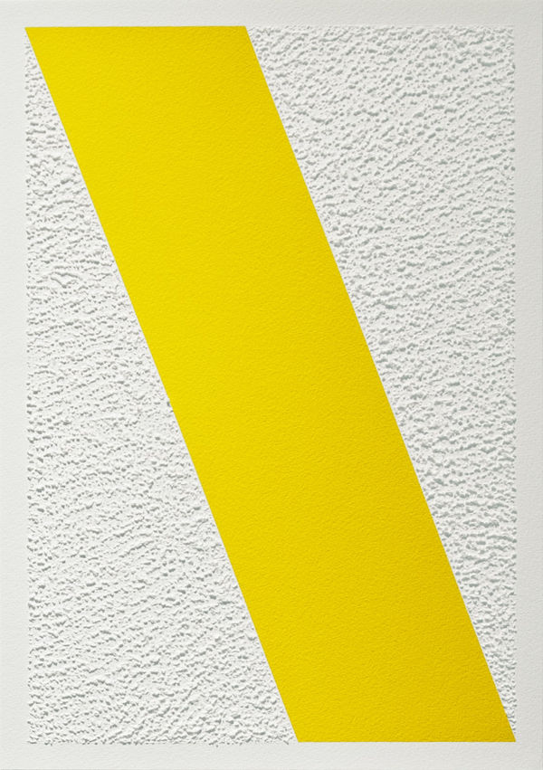Mohammed Kazem, Sounds around Diagonal Line (Yellow), 2025