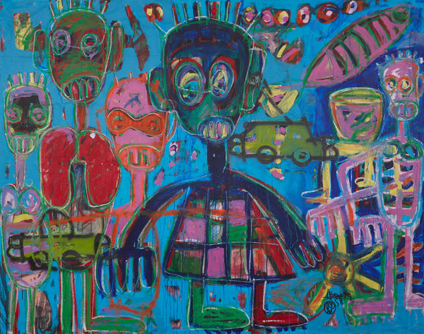 Aboudia, Jeux d'enfants, 2020