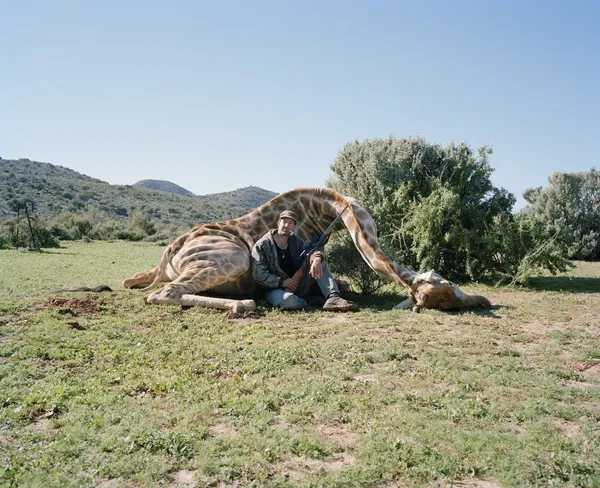 David Chancellor, Hunter with Giraffe, Ladysmith, South Africa