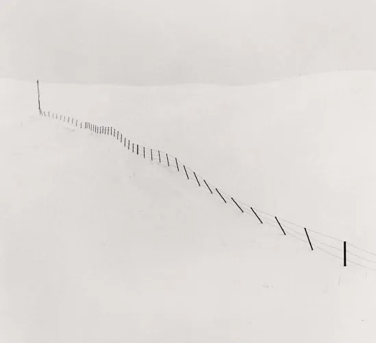 Michael Kenna, Hillside Fence, Study 1, 2002