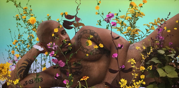 Fallen Fruit, Male Pinup, Detail of The Practices of Everyday Life, ‘The Last Gay Bar in America', 2016