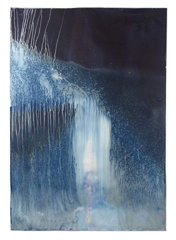 Meghann Riepenhoff Ecotone #931 (Bainbridge Island, WA 11.3.20, Dawn to Dusk, Draped on Log, Intermittent Storms, Tears), 2020