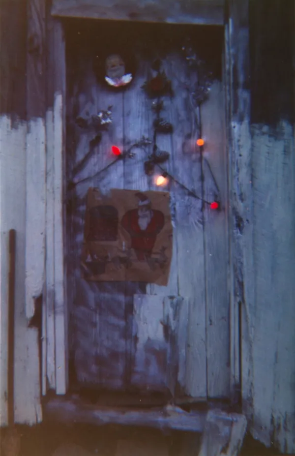 William Christenberry, Door of House at Christmastime, Greensboro, Alabama, 1971